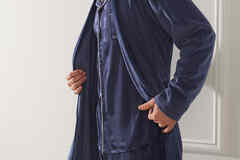 Мягкий синий халат Admas (Мужские халаты)
