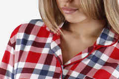 Красная сорочка-рубашка в клетку Admas (Домашние платья и ночные сорочки)