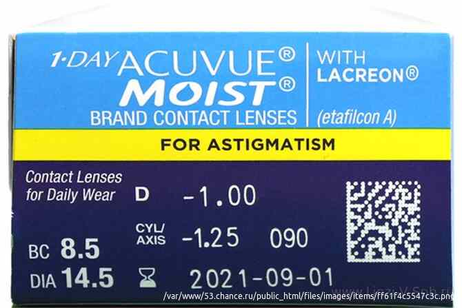 Астигматические однодневные Johnson&Johnson 1-DAY Acuvue MOIST for Astigmatism Санкт-Петербург - изображение 2