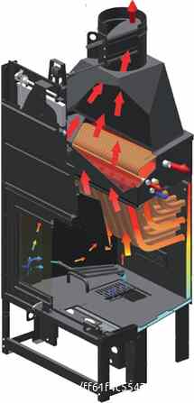 C80 TSK - камин-котёл дровяной с водяной рубашкой (Италия) Санкт-Петербург - изображение 3