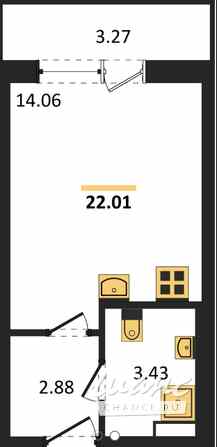 1-к квартира, 22.01 м², этаж 2/15 Санкт-Петербург - изображение 5