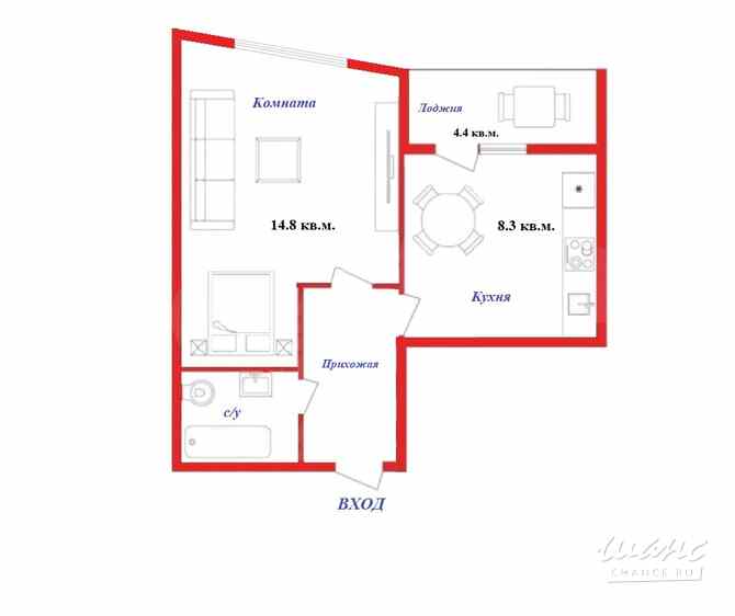 1-к квартира, 31.3 м², этаж 13/16 Санкт-Петербург - изображение 3