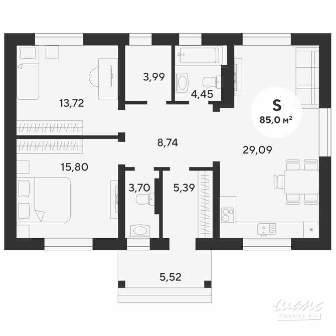 Дом 85 м², Литературная улица Тюмень - изображение 3