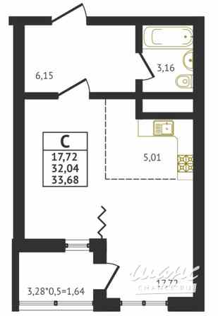 1-к квартира, 33.8 м², этаж 4/17 Краснодар - изображение 3