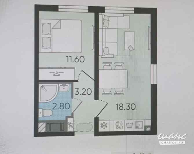 2 кв.Евро. 35,9 м².Вид на Неву. Спб.Невский. Санкт-Петербург - изображение 2