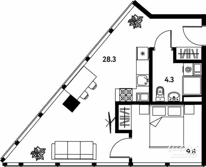 2-к квартира, 42.4 м², этаж 4/10 Санкт-Петербург - изображение 3