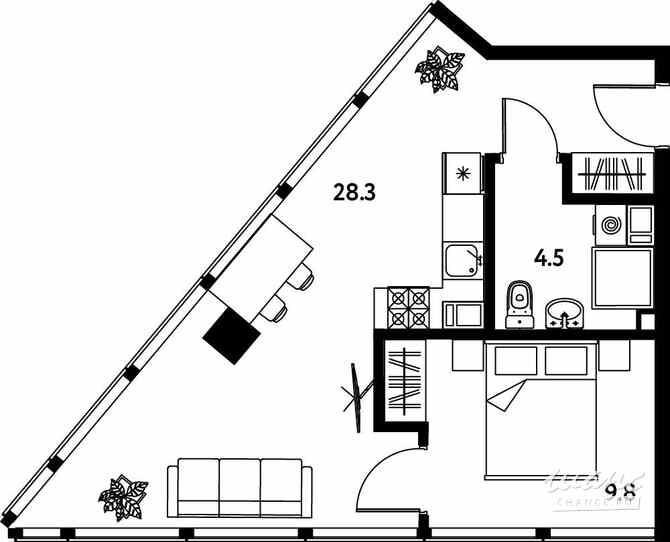 2-к квартира, 42.6 м², этаж 6/10 Санкт-Петербург - изображение 3