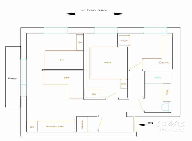 2-к квартира, 41.6 м², этаж 4/5 Санкт-Петербург - изображение 3