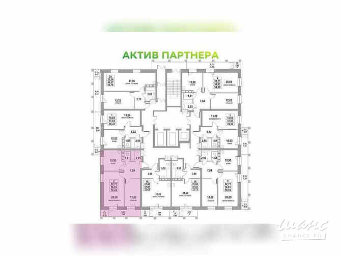 2-к квартира, 58.45 м², этаж 7/24 Томск - изображение 1