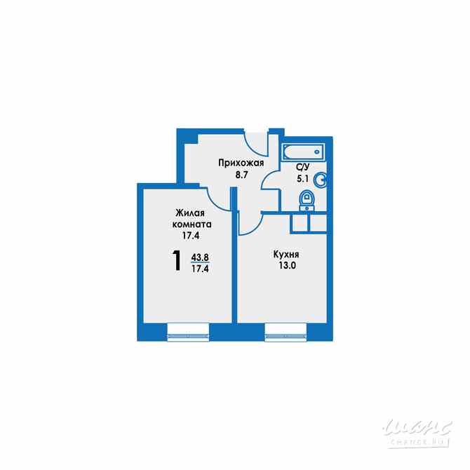 1-к квартира, 43.6 м², этаж 6/7 Дзержинский - изображение 3