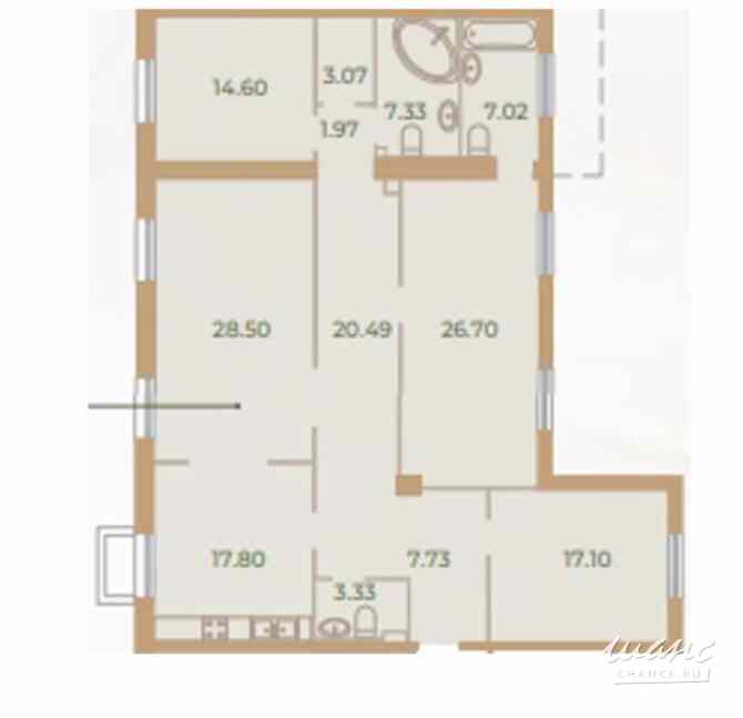 3-к квартира, 156 м², этаж 1/8 Санкт-Петербург - изображение 3