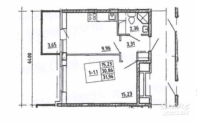 1-к квартира, 32 м², этаж 6/17 Кудрово - изображение 3