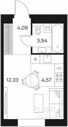 1-к квартира, 24.93 м², этаж 6/20 Москва - изображение 3