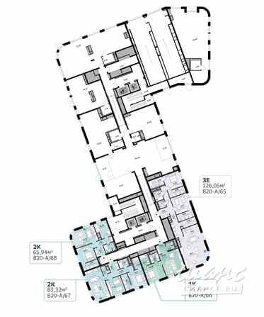 2-к квартира, 83.32 м², этаж 1/13 Москва - изображение 1