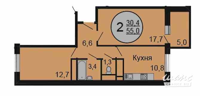 2-к квартира, 58 м², этаж 11/17 Мытищи - изображение 3