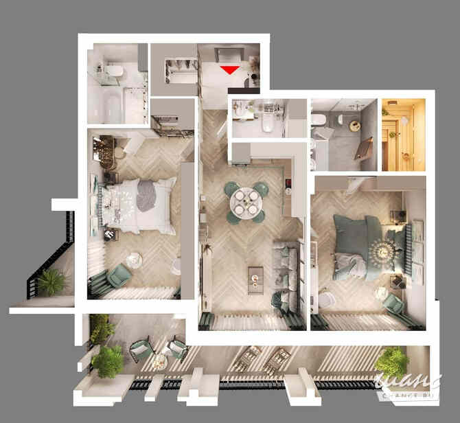 2-к квартира, 104.3 м², этаж 2/9 Калининград - изображение 3