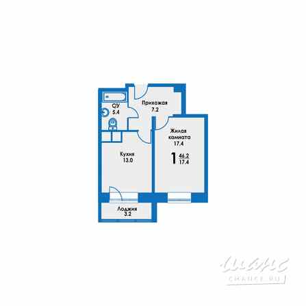1-к квартира, 45.2 м², этаж 3/8 Дзержинский - изображение 3