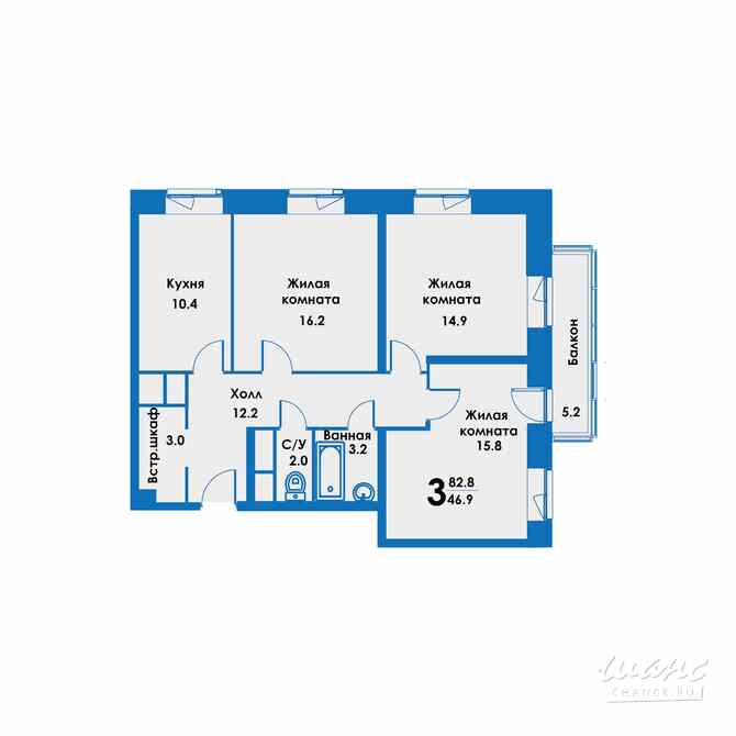3-к квартира, 83 м², этаж 5/8 Дзержинский - изображение 3