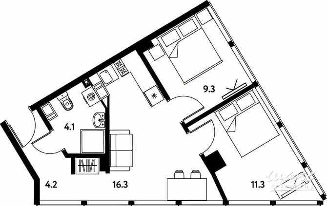 2-к квартира, 45.2 м², этаж 8/10 Санкт-Петербург - изображение 3