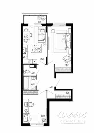 2-к квартира, 61.95 м², этаж 4/4 Ломоносов - изображение 3