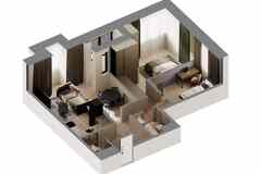 2-к квартира, 74 м², этаж 25/31