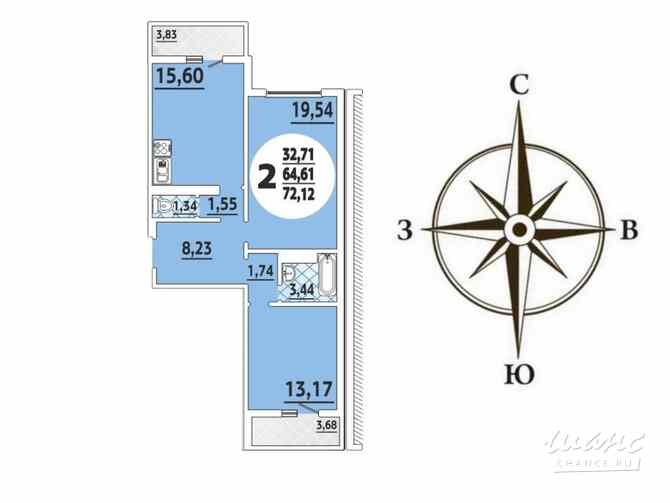 Продам 2-комнатную квартиру 73 м², этаж 14/16 Анапа - изображение 10