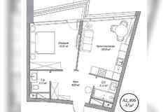1-к квартира, 47 м², этаж 8/10