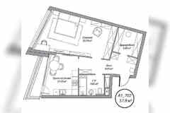1-к квартира, 57.9 м², этаж 7/10