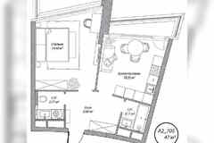 1-к квартира, 47 м², этаж 7/10
