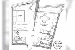 1-к квартира, 46.8 м², этаж 5/10