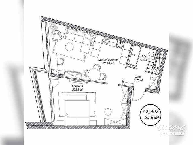 2-к квартира, 55.6 м², этаж 4/10 Москва - изображение 1