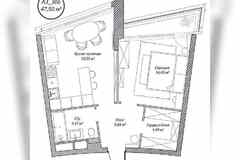 2-к квартира, 47.5 м², этаж 3/10