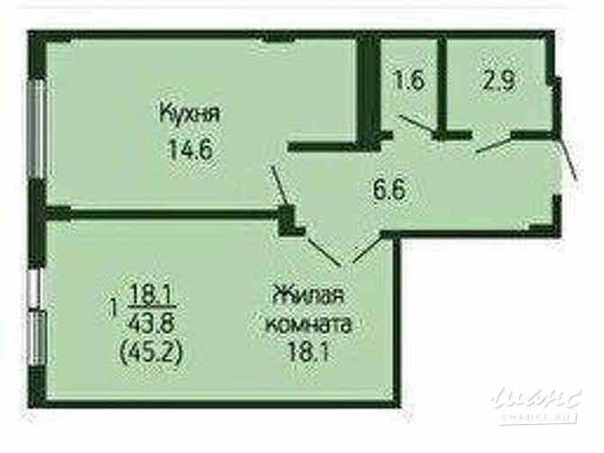 1-к квартира, 45.2 м², этаж 5/9 Краснодар - изображение 5