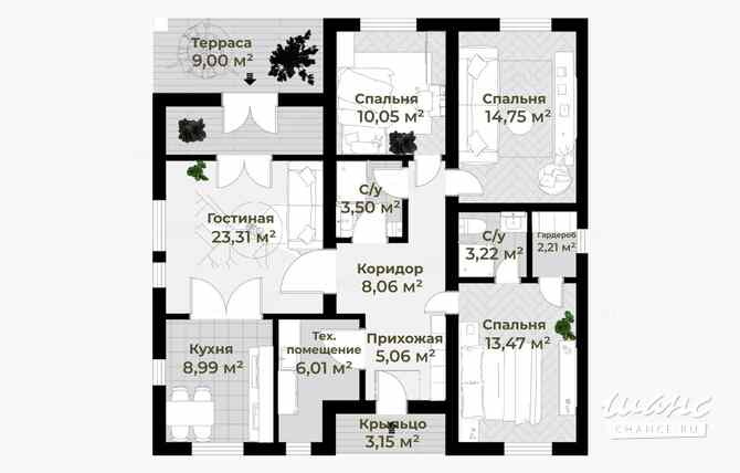 Коттедж 98 м², КП Матрешка Вилладж территория Одинцово - изображение 4