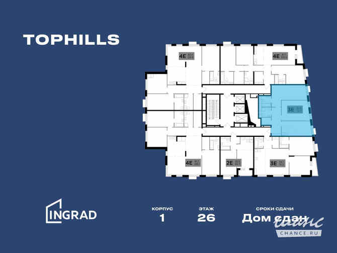 3-к квартира, 76.8 м², этаж 26/26 Москва - изображение 2