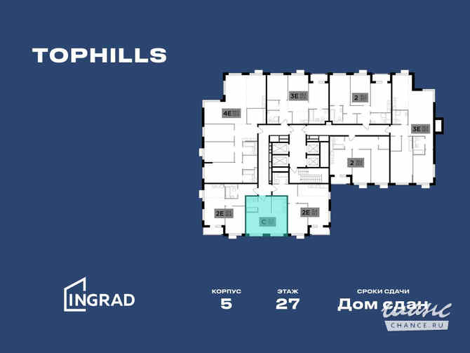 1-к квартира, 35 м², этаж 27/27 Москва - изображение 2