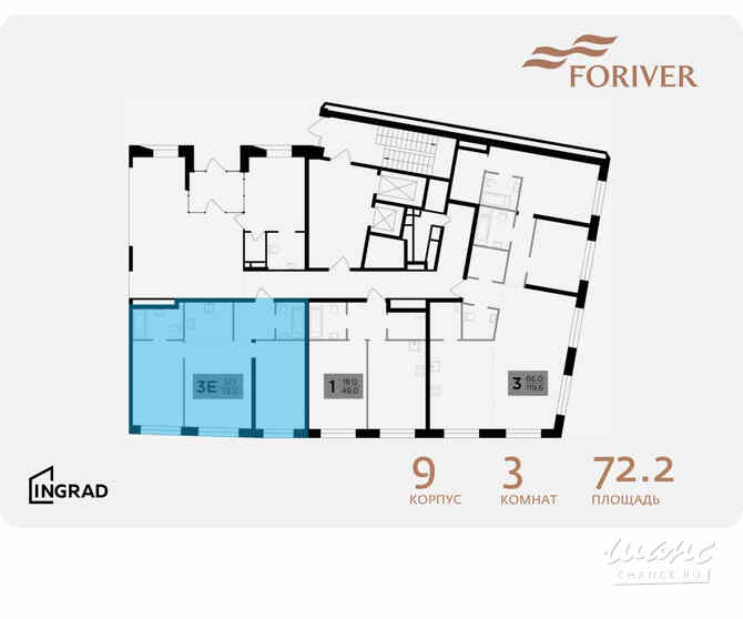 2-к квартира, 72.2 м², этаж 2/14 Москва - изображение 2