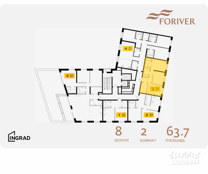 2-к квартира, 63.7 м², этаж 14/14 Москва - изображение 2