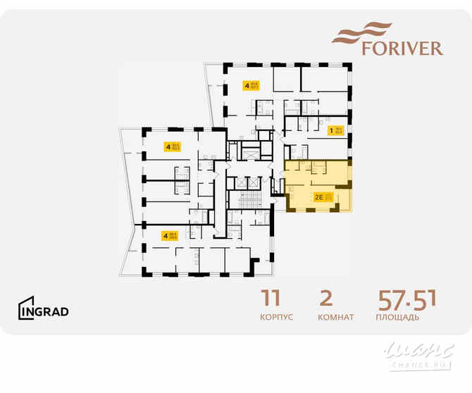 2-к квартира, 57.8 м², этаж 18/19 Москва - изображение 2
