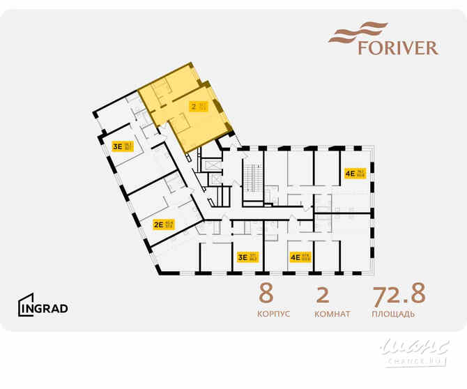 2-к квартира, 72.8 м², этаж 14/16 Москва - изображение 2