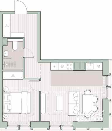 1-к квартира, 43.02 м², этаж 8/12 Москва - изображение 1