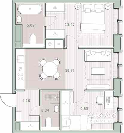 2-к квартира, 55.65 м², этаж 2/12 Москва - изображение 1