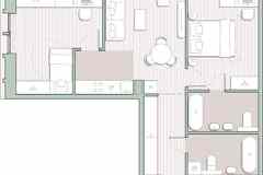2-к квартира, 64.27 м², этаж 4/12