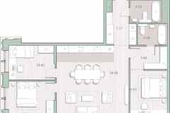 3-к квартира, 90.51 м², этаж 2/12