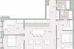 3-к квартира, 90.51 м², этаж 3/12