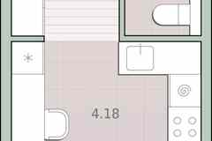 1-к квартира, 25.12 м², этаж 10/30