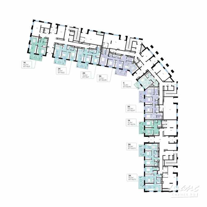 2-к квартира, 67.3 м², этаж 1/7 Москва - изображение 1