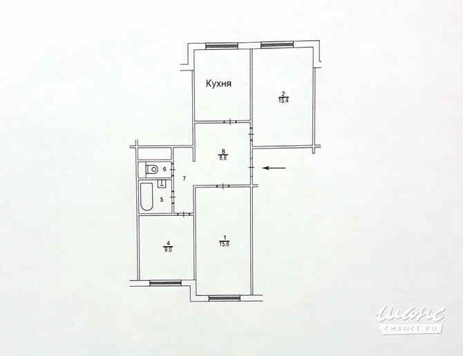 3-к квартира, 66 м², этаж 1/25 Москва - изображение 3
