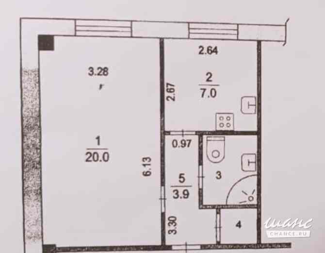 Продам 1-комнатную квартиру 34.9 м² г. Жуковский, ул. Калугина, д. 9к2 Жуковский - изображение 6