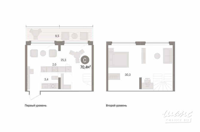 2-к квартира, 70.43 м², этаж 8/9 Тюмень - изображение 3